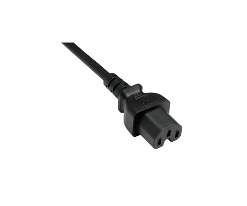 DINIC Stromkabel, Warmgeräte-Verlängerung C14 auf C15, VDE, 1mm², schwarz, 1,5m